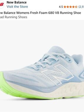 New Balance Women/men Blue & Neon Green Fresh Foam Running Shoe size 10/8.5